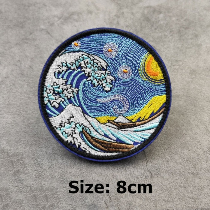 The Great Wave Embroidered Velcro Patch