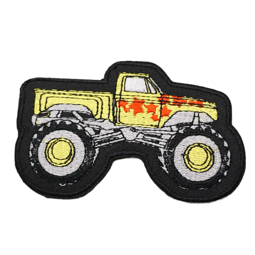 Monster Truck 'Yellow | 1.0' Embroidered Velcro Patch