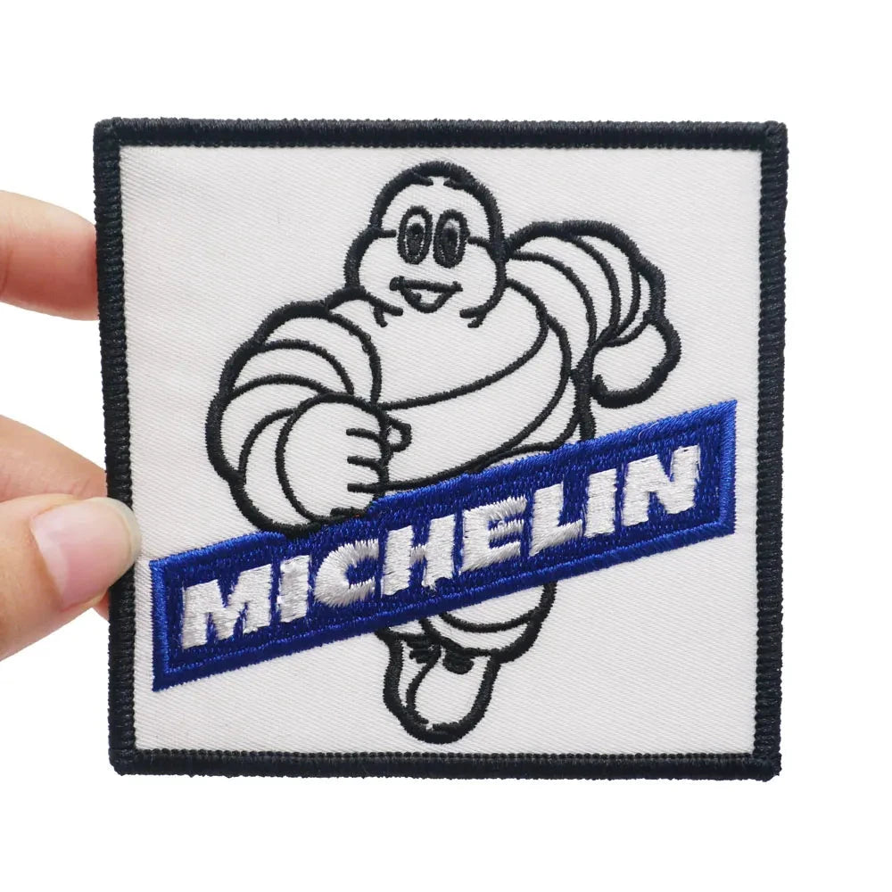 Michelin Logo 'Running Man' Embroidered Velcro Patch