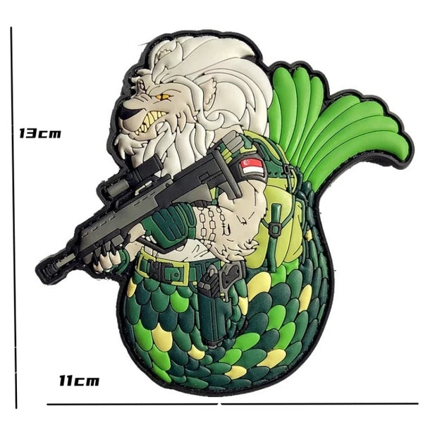 Merlion x Chameleon PVC Rubber Velcro Patch