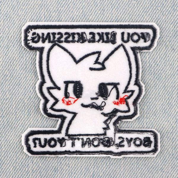 Meme 'You Like Kissing Boys, Don't You?' Embroidered Patch