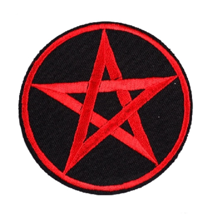 Emblem 'Pentagram | Red and Black' Embroidered Patch