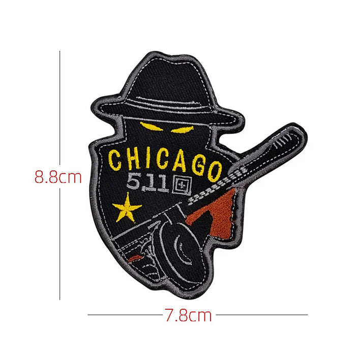 Military Tactical 'Mob Squad Chicago' Embroidered Velcro Patch