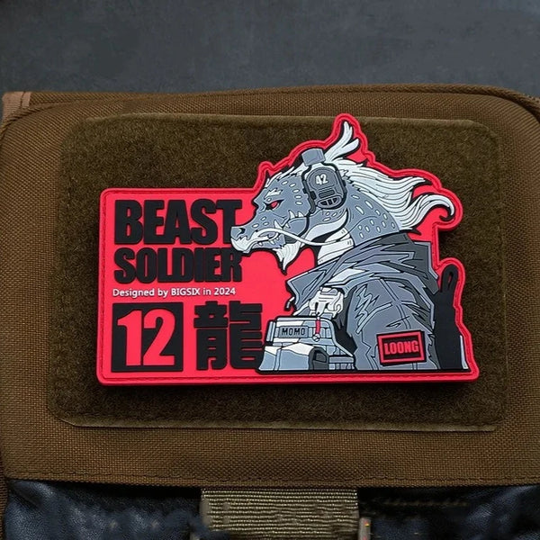 Beast Soldier 12 'Dragon' PVC Rubber Velcro Patch