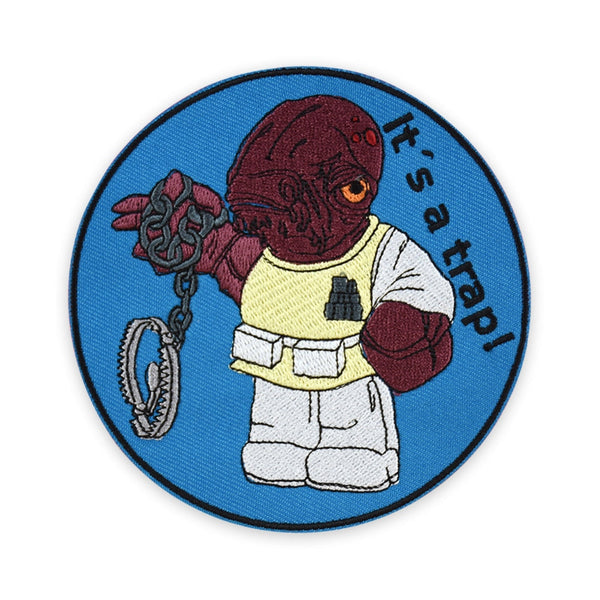 Empire and Rebellion 4" 'Gial Ackbar | It's A Trap' Embroidered Patch Set