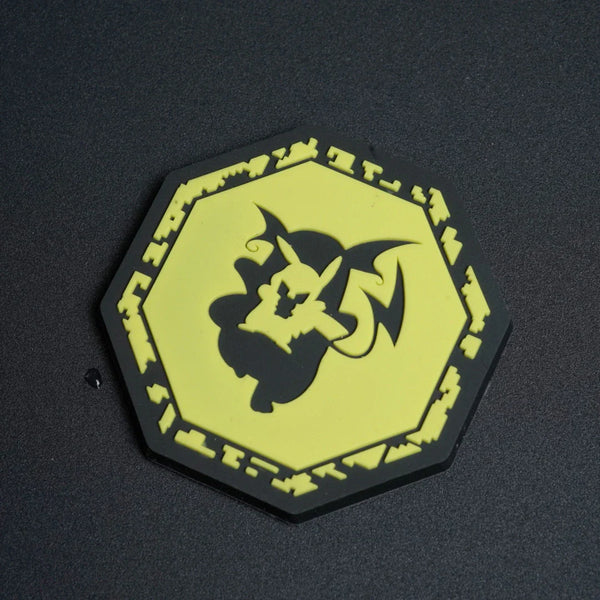 Pocket Monster 'Pikachu Evolution' PVC Rubber Velcro Patch