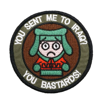 South Park 'Kyle | You Sent Me To Iraq? You B*stards!' Embroidered Velcro Patch