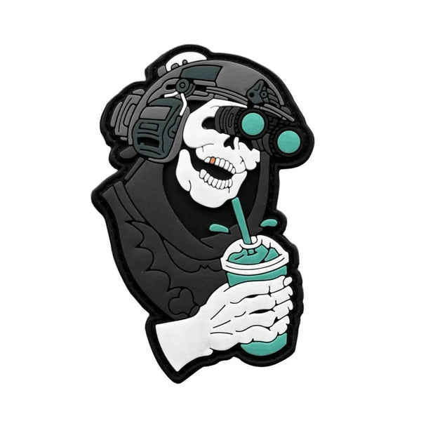 Military Tactical 'Grim Reaper | Drinks' PVC Rubber Velcro Patch