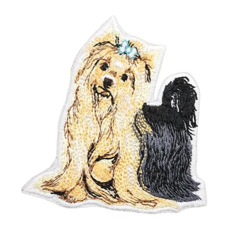 Cute 'Yorkshire Terrier' Embroidered Velcro Patch