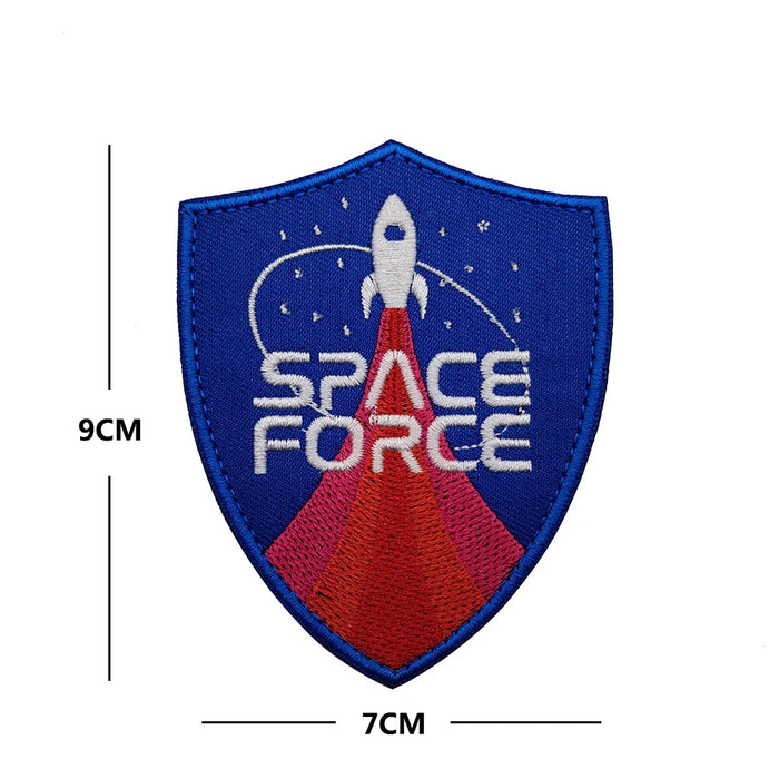 Space Force 'Rocket Ship | Logo' Embroidered Velcro Patch