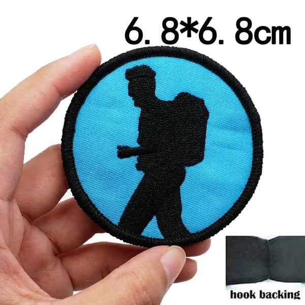 Hiker 'Round' Embroidered Velcro Patch