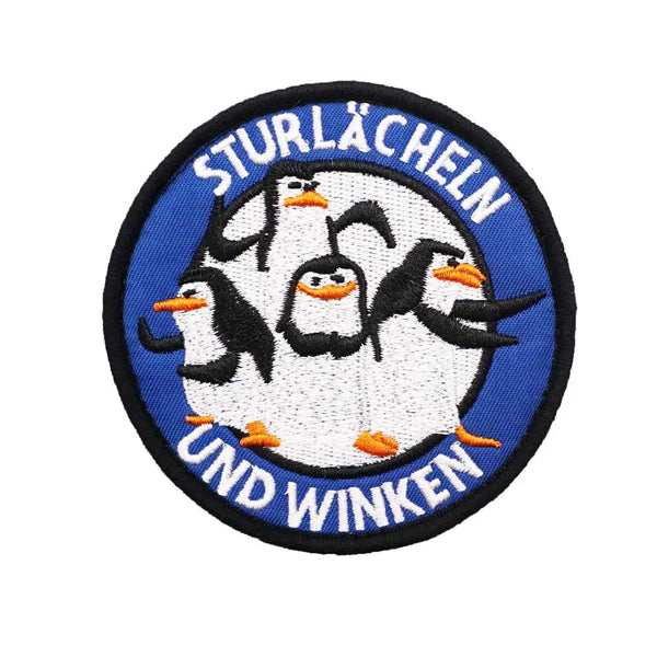 Penguins of Madagascar 'Sturlacheln Und Winken' Embroidered Patch