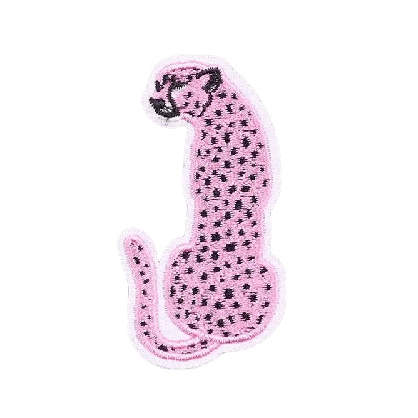 Cute 'Pink Leopard' Embroidered Patch