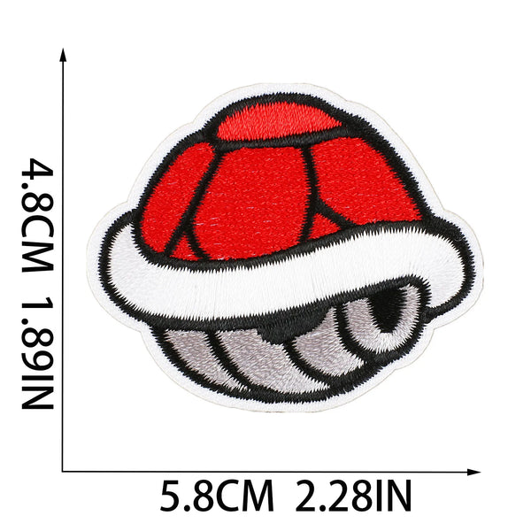 Mushroom Kingdom Bros. 'Koopa Shell | Red and Green' Embroidered Patch