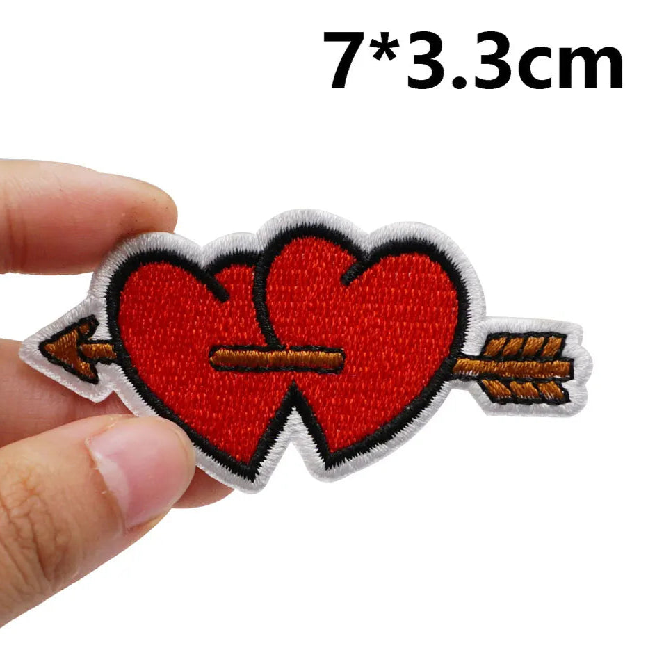 Red Hearts 'Arrow' Embroidered Patch