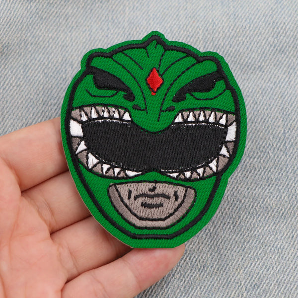 Mighty Morphin Power Rangers 'Green Ranger | Head' Embroidered Patch