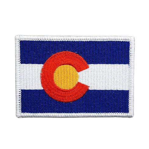 Colorado Flag '1.0' Embroidered Velcro Patch