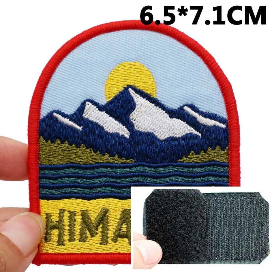 Outdoor Adventure 'Himalaya' Embroidered Velcro Patch