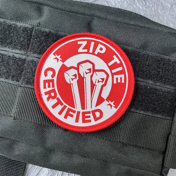 Student Certificate ‘Zip Tie Certified’ Embroidered Velcro Patch