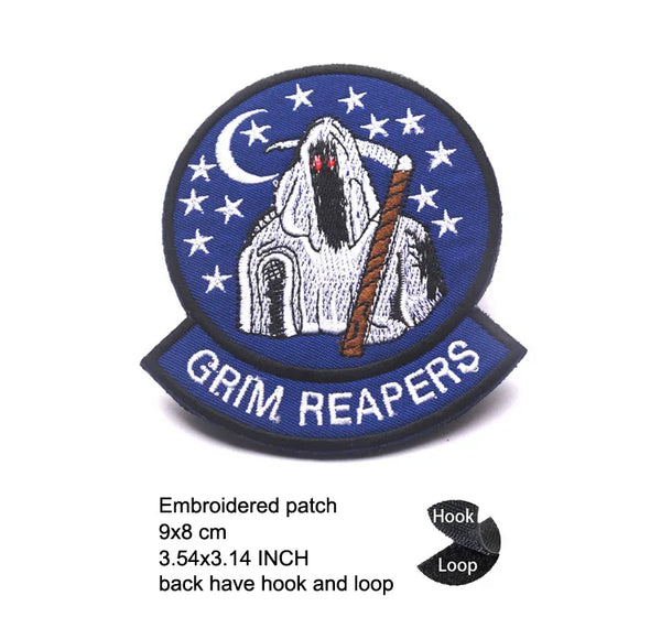 Grim Reapers '4451st Tactical Squadron' Embroidered Velcro Patch