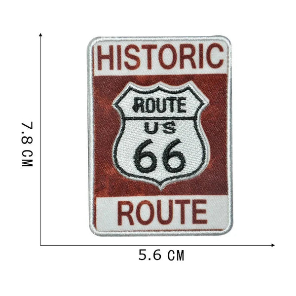 Emblem 'Route US 66 | Historic Route' Embroidered Patch