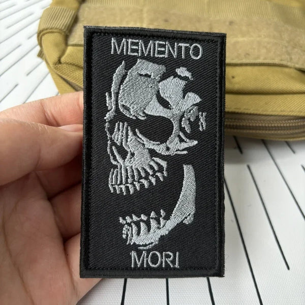 Memento Mori Embroidered Velcro Patch