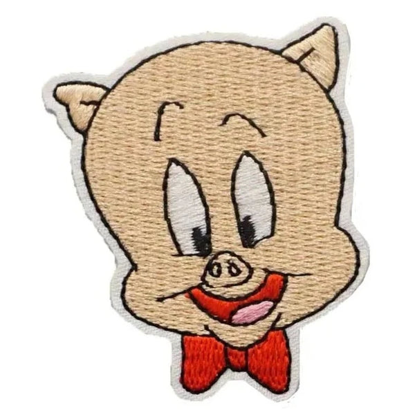 Looney Tunes 'Porky Pig | Head' Embroidered Velcro Patch