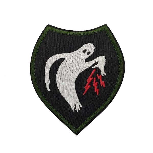 Ghost Army Shield 'Lightning' Embroidered Velcro Patch