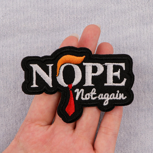 Anderson Cooper ‘Nope Not Again’ Embroidered Patch