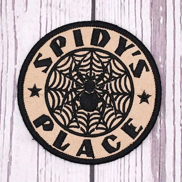 Cool 'Spidy's Place Logo' Embroidered Patch