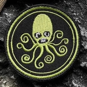 Octopus 'Green Kraken' Embroidered Velcro Patch