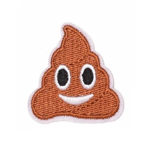 Funny 'Happy Poop' Embroidered Patch
