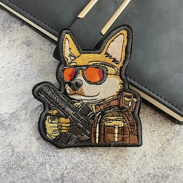 Tactical Dog 'Sunglasses' Embroidered Velcro Patch