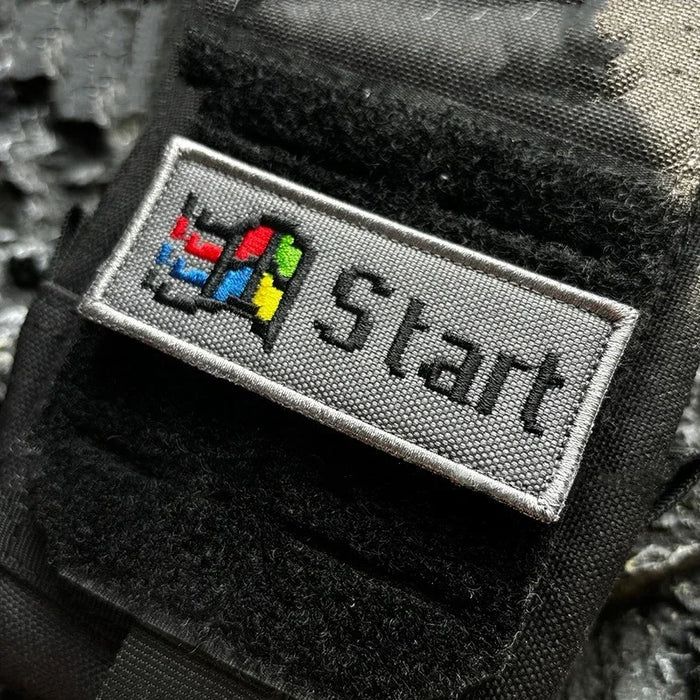 Computer Icon 'Start Menu' Embroidered Velcro Patch