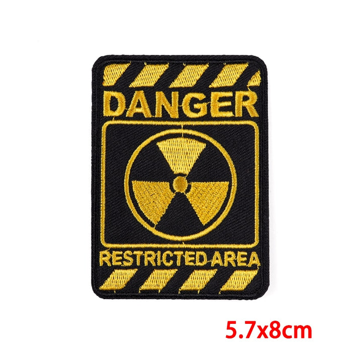 Warning Sign 'Danger | Restricted Area' Embroidered Patch