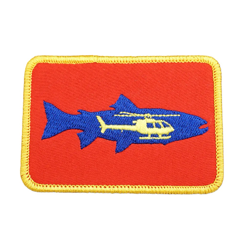 Helicopter x Fish 'Square' Embroidered Velcro Patch