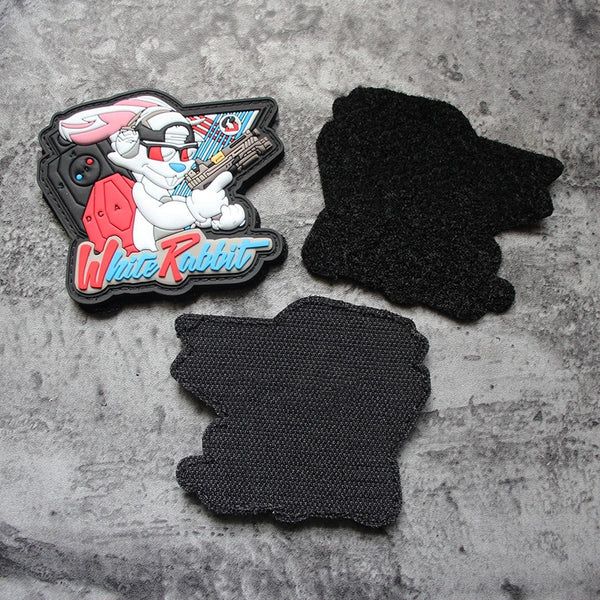 White Rabbit 'Tactical Gun' PVC Rubber Velcro Patch