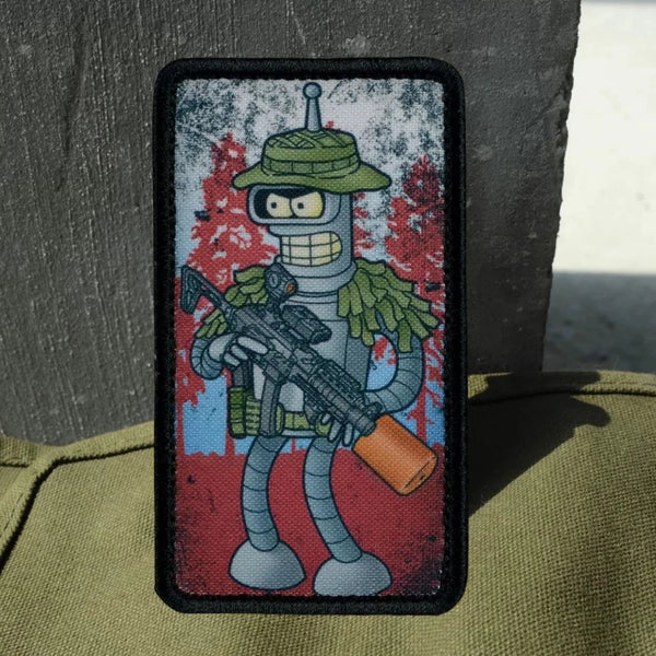 Futurama 'Bender | Tactical Gun' Embroidered Velcro Patch