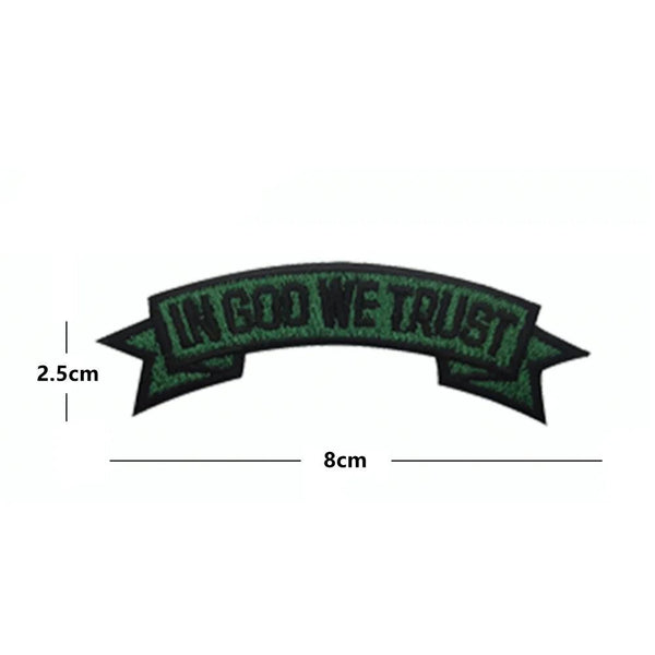 Religious 'In God We Trust' Embroidered Velcro Patch