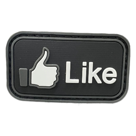 Like Button 'Logo' PVC Rubber Velcro Patch