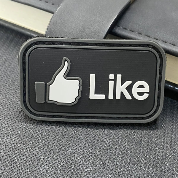 Like Button 'Logo' PVC Rubber Velcro Patch