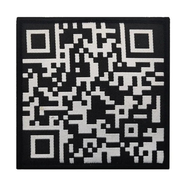 Cool 'QR Code' Embroidered Velcro Patch