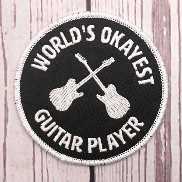 World's Okayest Guitar Player Embroidered Patch