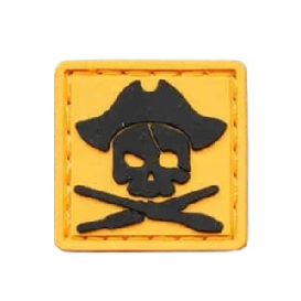 Pirate Skeletons PVC Rubber Velcro Patch