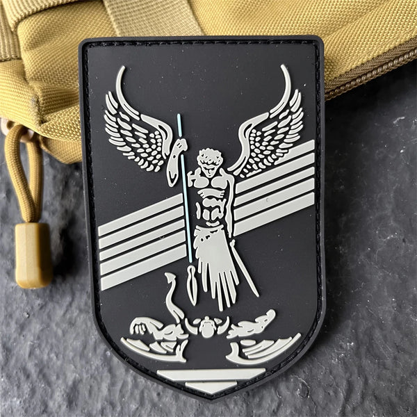 Saint Michael 'Good Always Wins' PVC Rubber Velcro Patch