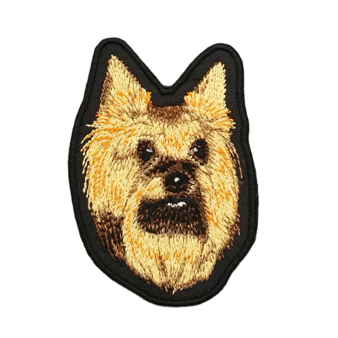 Norwich Terrier 'Head' Embroidered Velcro Patch