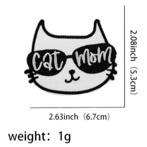 Cool Cat ‘Cat Mom Shades’ Embroidered Patch