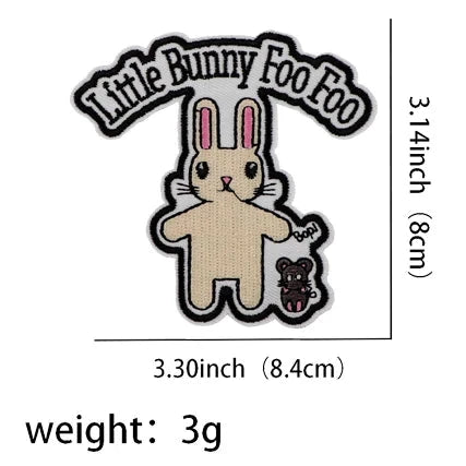 Little Bunny Foo Foo Embroidered Patch