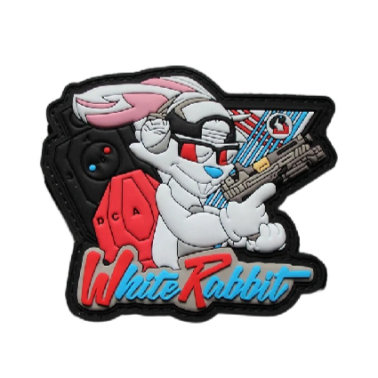 White Rabbit 'Tactical Gun' PVC Rubber Velcro Patch