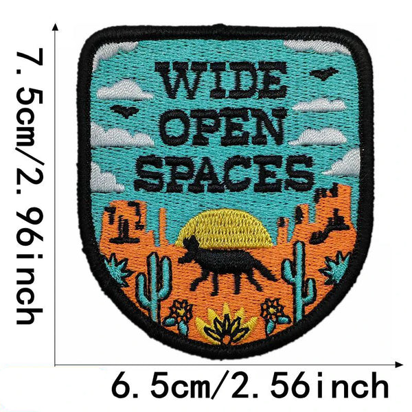 Outdoor Adventure 'Wide Open Spaces' Embroidered Patch